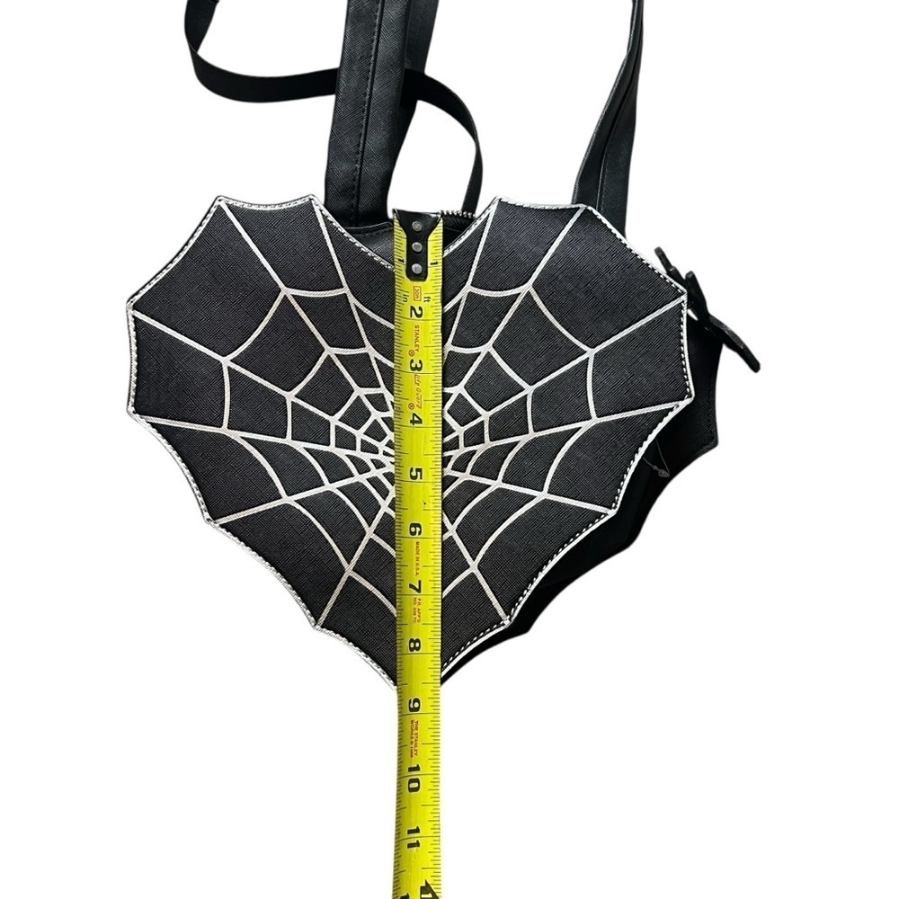 Mad Engine Spiderweb Heart Backpack Purse Goth Halloween Punk - Picture 5 of 6